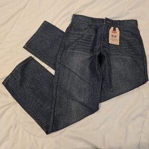 Levi's Big Kids NWT 514 Straight Leg Jean Dark Blue Size Boys 12